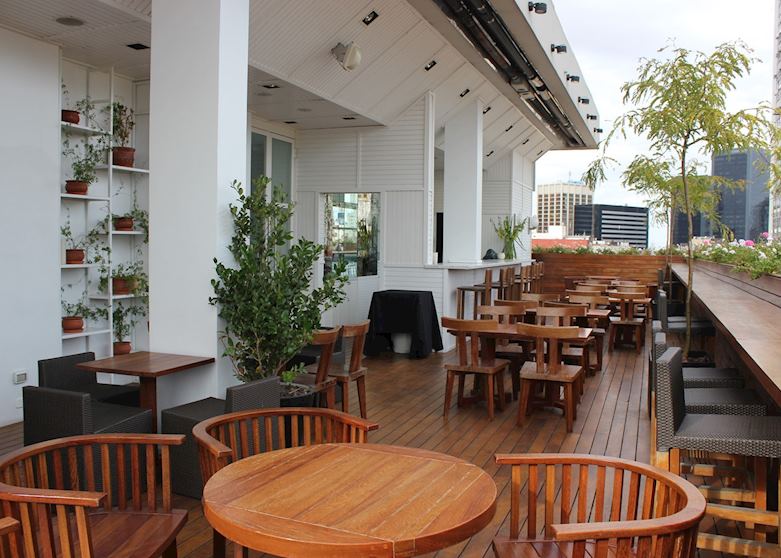 Roof top bar at the Hotel Pulitzer