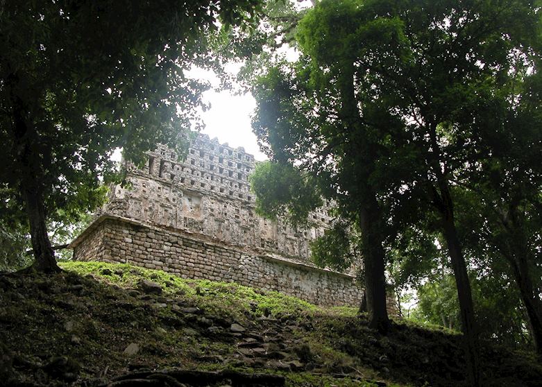 Yaxchilan temple and surrounding jungle, Chiapas