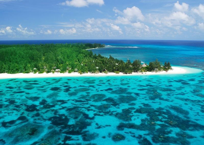 Aerial view of Denis Private Island