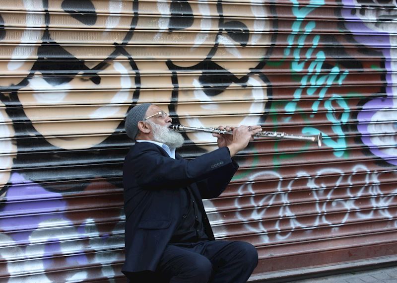 Musician in Galata