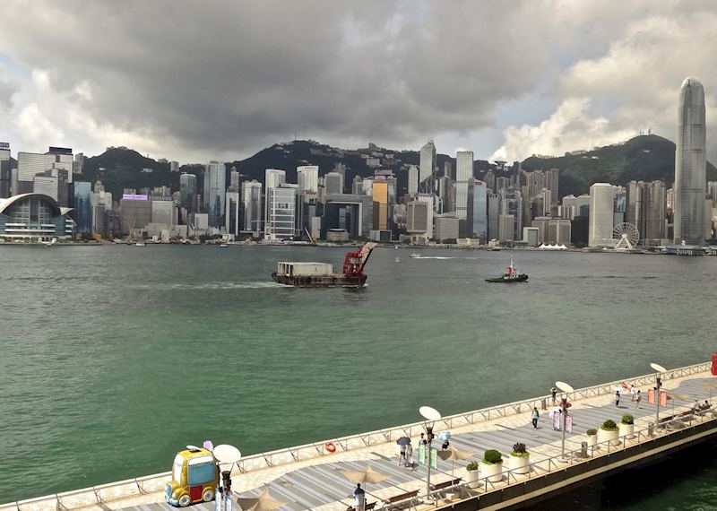 Hong Kong Island harbor view from the Intercontinental