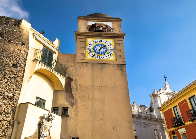 Antique clock tower, Capri