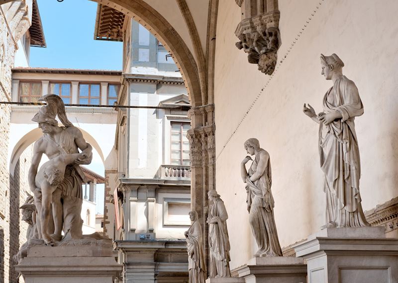 Statues in the Loggia Dei Lanzi, Florence