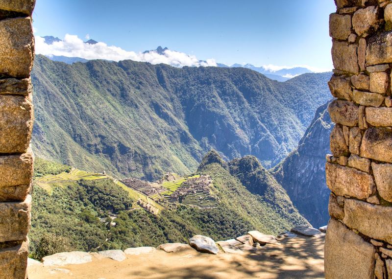 View of Machu Picchu from the Sun Gate, Peru