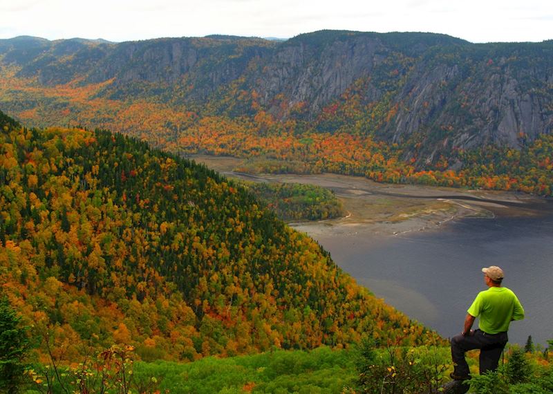 Hiking near Saguenay Fjord 