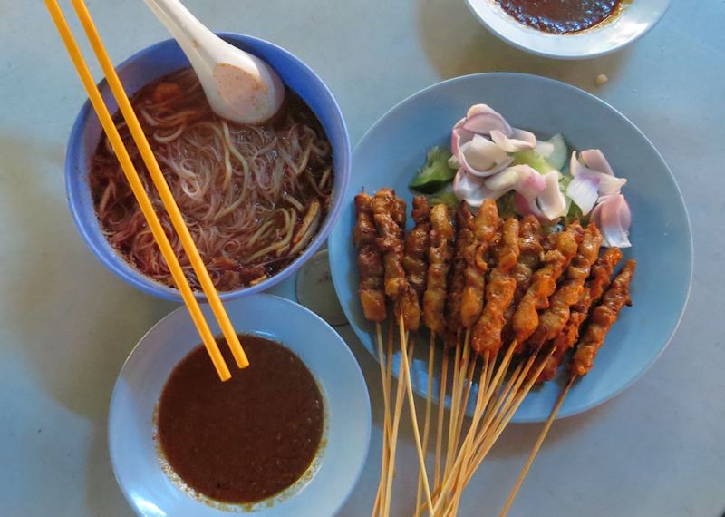 Chicken satay in Penang