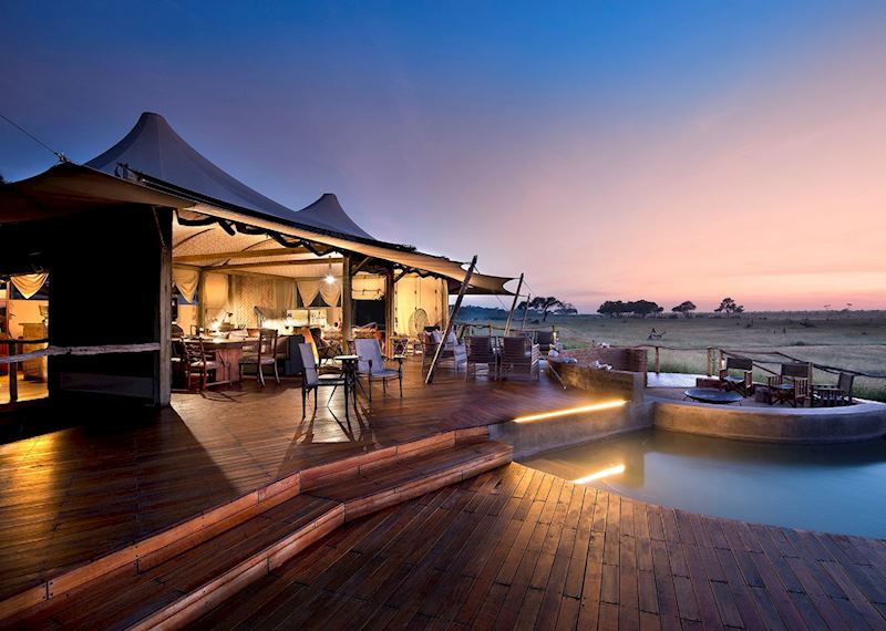 Distant views from the Somalisa deck and pool, Hwange