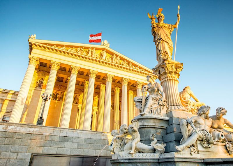 Austrian parliament building in Vienna