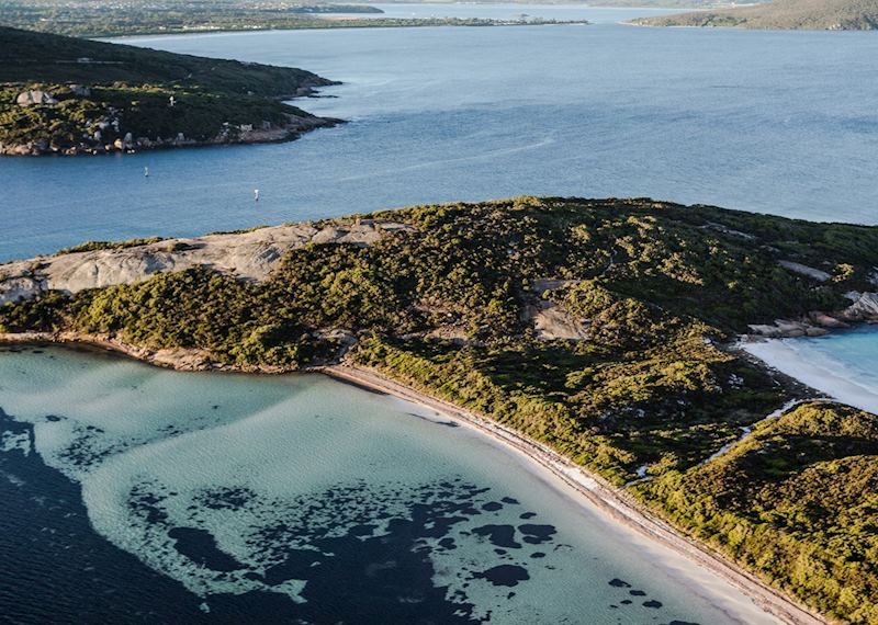 Aerial view of Albany coastline