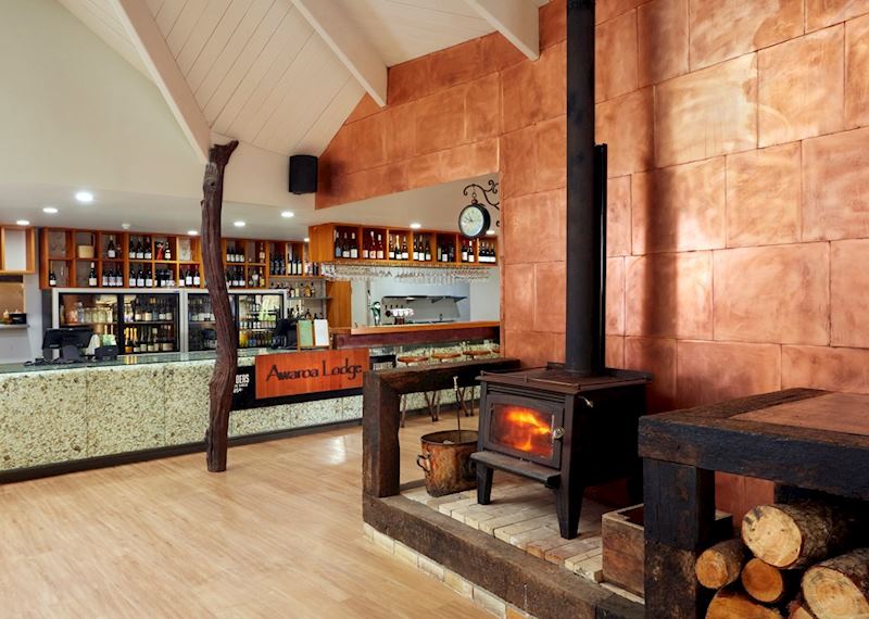 Bar area at Awaroa Lodge
