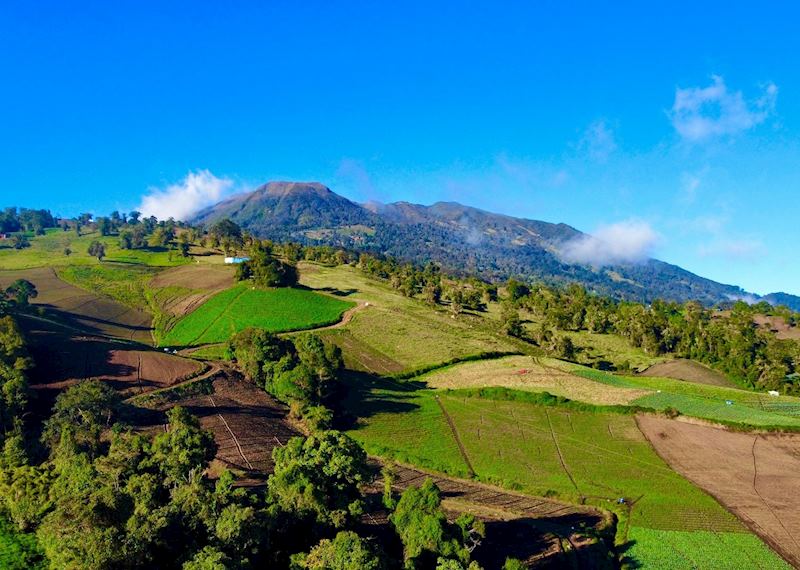 Aerial view of Turrialba Volcano