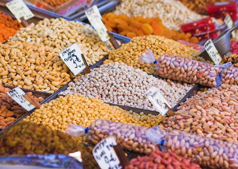 Fruit and nut stall, Athens Central Market