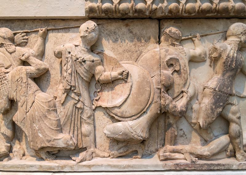 Carvings on columns, Delphi