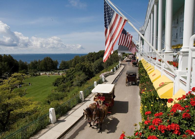 Carriages on Mackinac Island