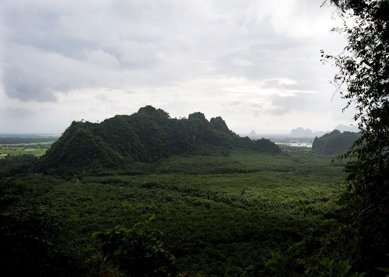 View of the Hpa-An region from Mount Zwegabin, Myanmar
