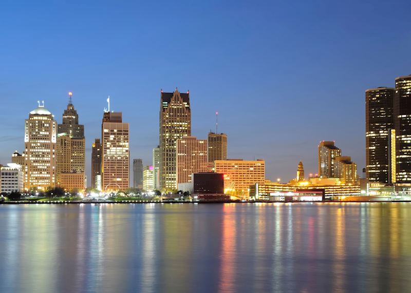 Detroit skyline, Michigan
