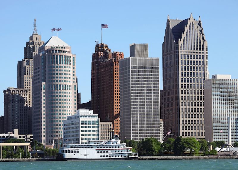 Detroit skyline, Michigan