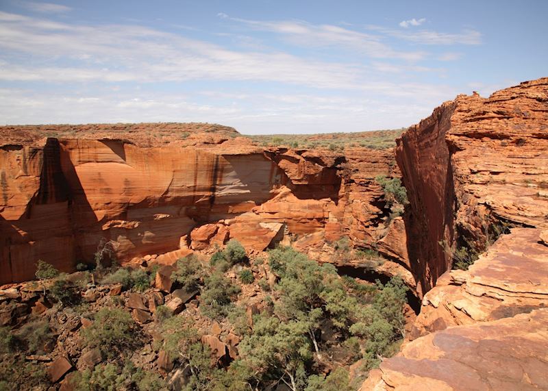 Rock cliff on the top of Kings Canyon, Australia