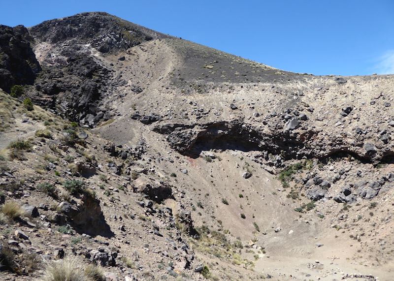 The old craters on Acatenango Volcano