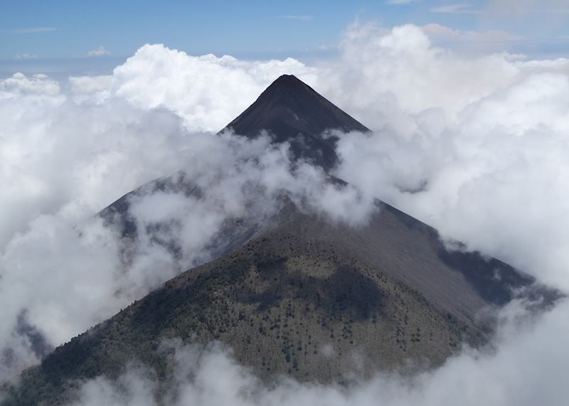 View of Fuego Volcano from summit of Acatenango Volcano