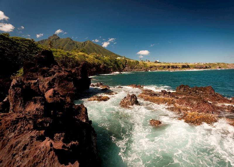 Black rocks of Saint Kitts