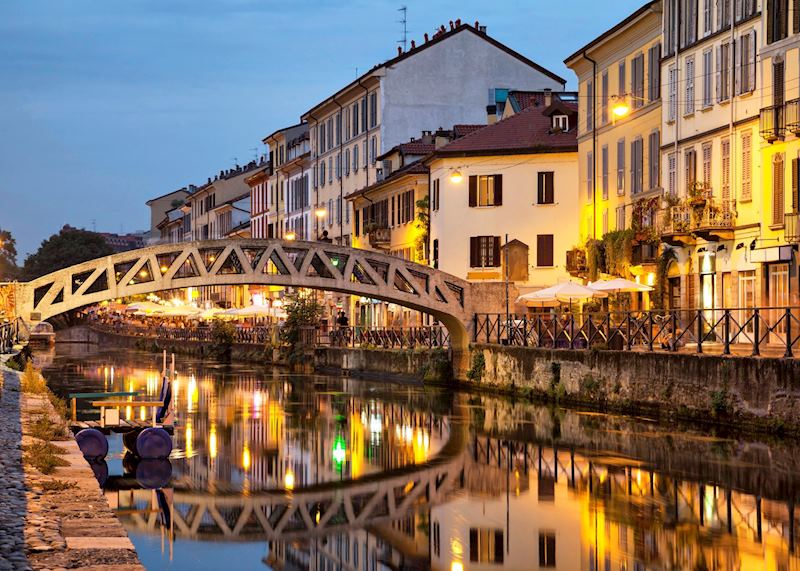 Bridge across the Naviglio Grande Canal, Milan