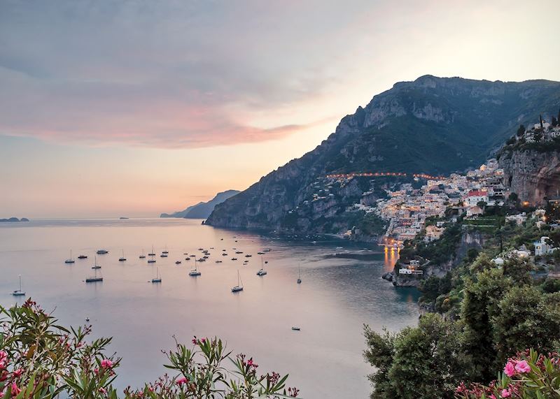 Evening landscape, Positano, Amalfi Coast