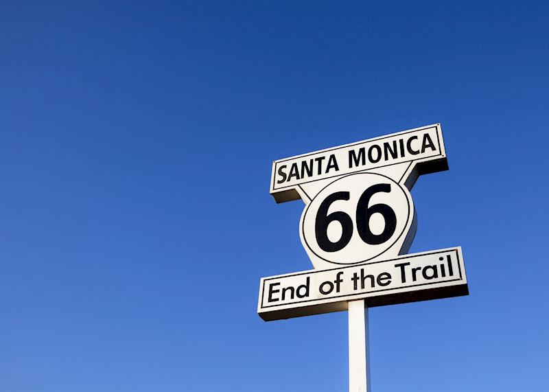Last point on Route 66 in Santa Monica