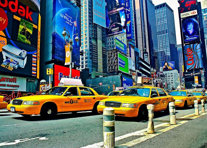 Yellow taxis. New York, New York