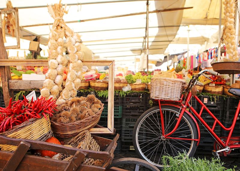 Market stand at Campo de Firori, Rome