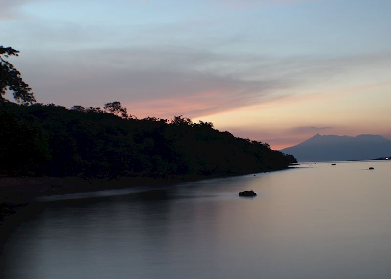 Bali Barat sunset overlooking Ijen on Java