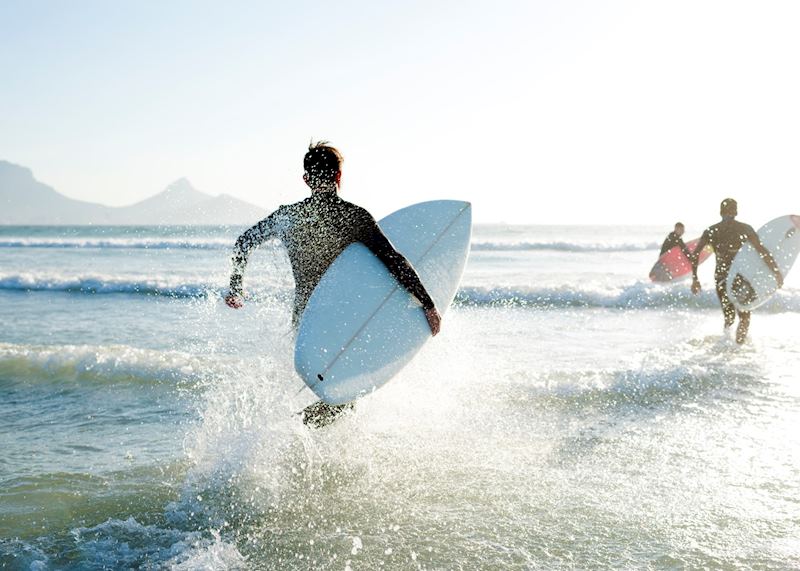 Heading out to enjoy the surf