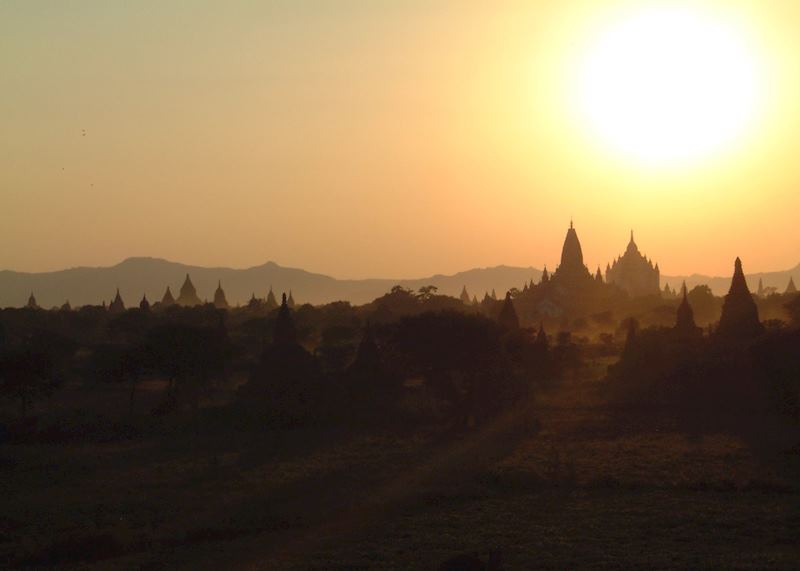 Sunset over the temples of Bagan, Burma (Myanmar)
