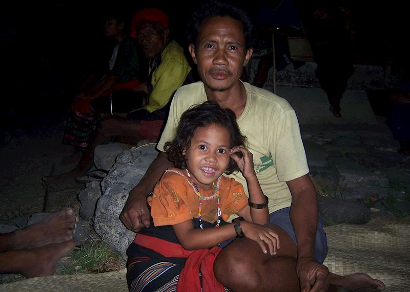 Villagers at a traditional ceremony