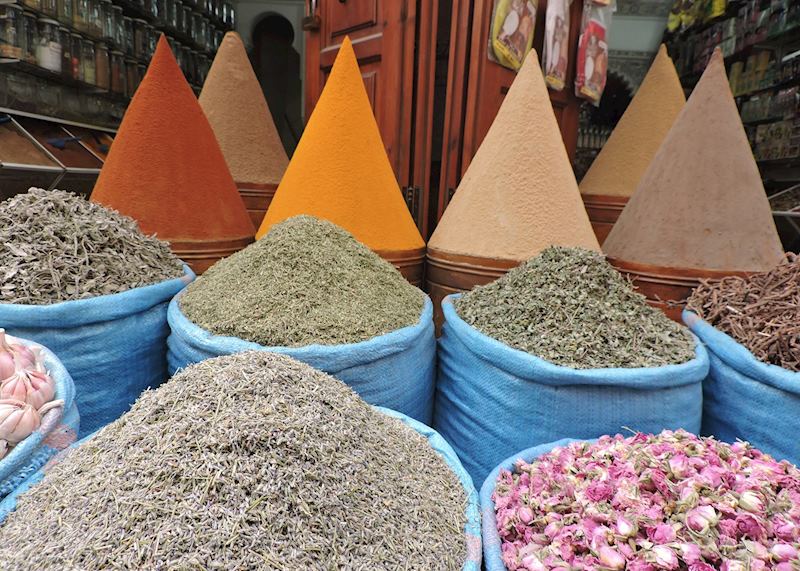 Spices in the markets of Marrakesh