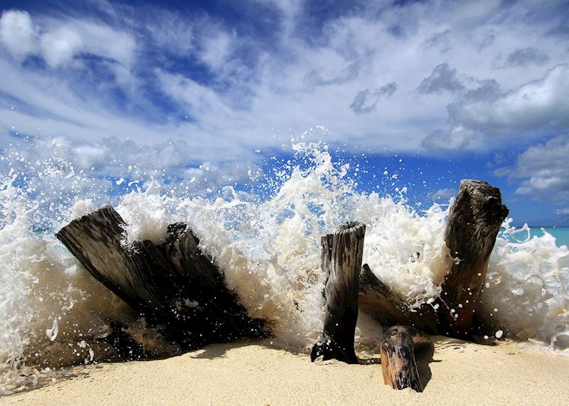 Crashing waves, Ffyres beach, Antigua by Chris Mole