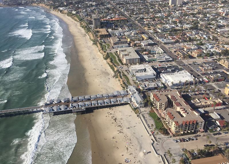 Aerial Shot over Pacific Beach 