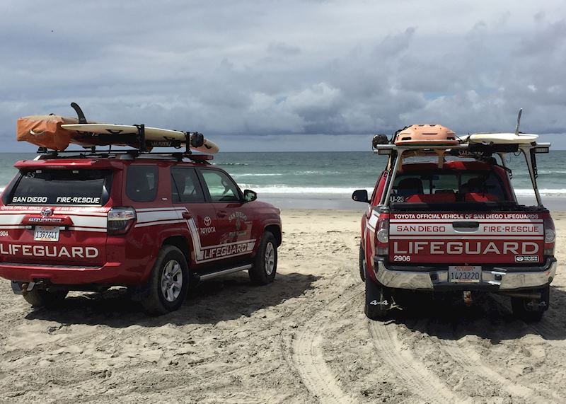 Lifeguard vehicles at Mission beach 