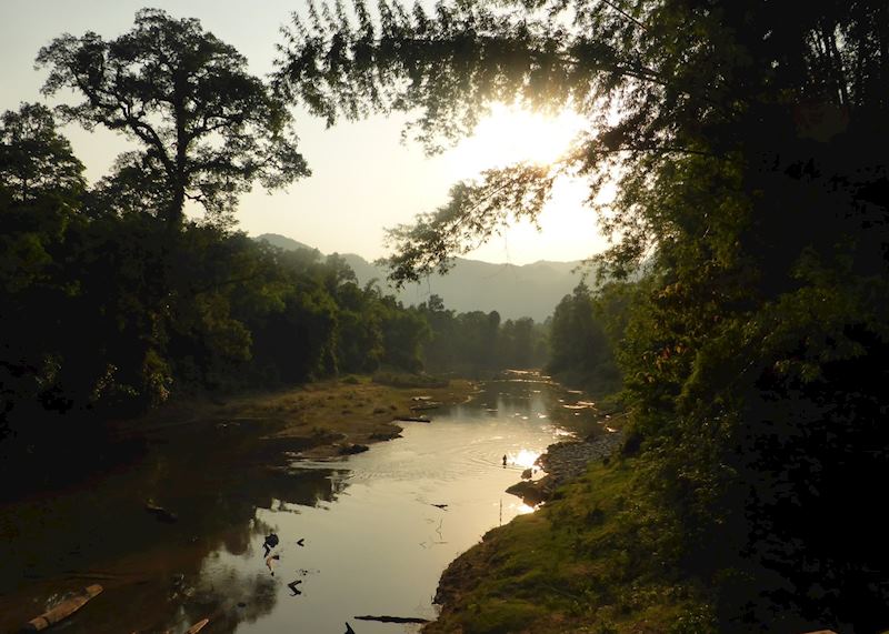View of the Hinboun River from the Spring River Resort
