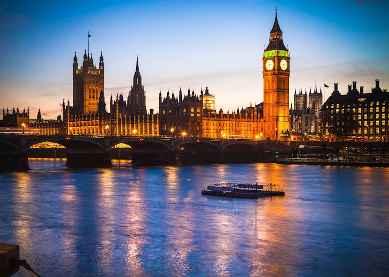 Westminster at night, London