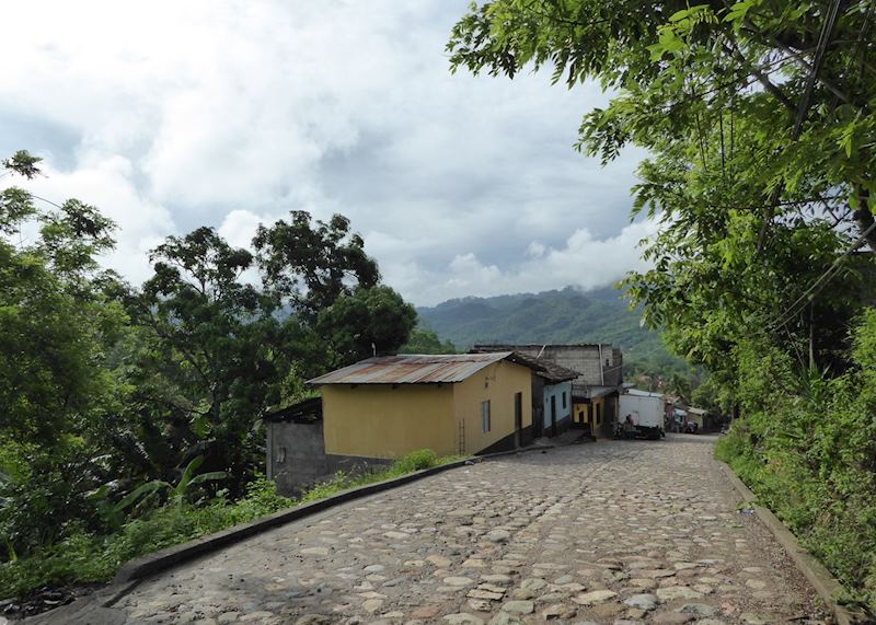 Cobbled street in Copán