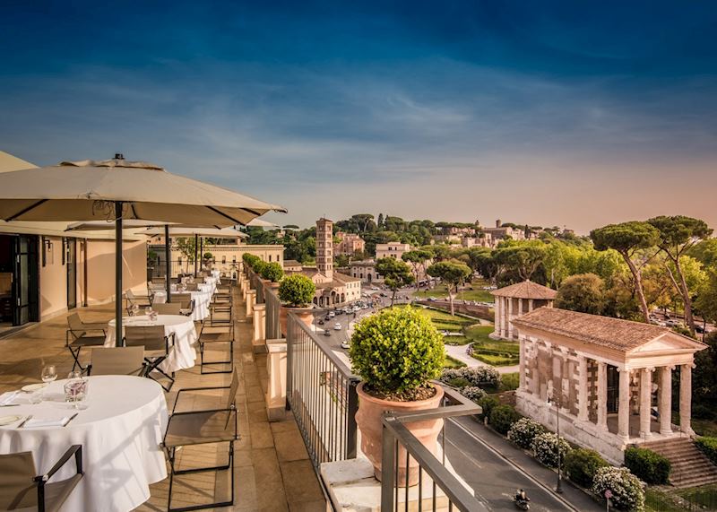 Roof terrace, 47Hotel, Rome