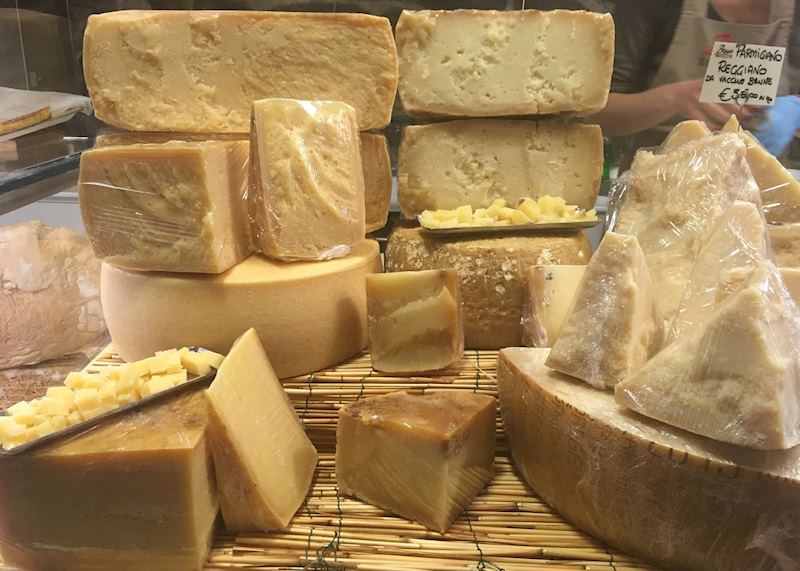 Wheels of cheese at Campo de' Fiori, Rome