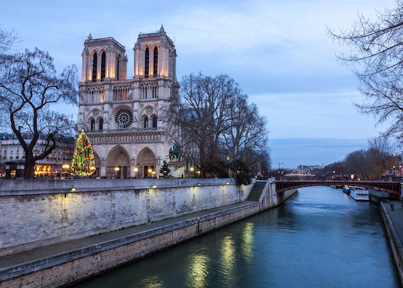 Notre Dame Cathedral at Christmas, Paris