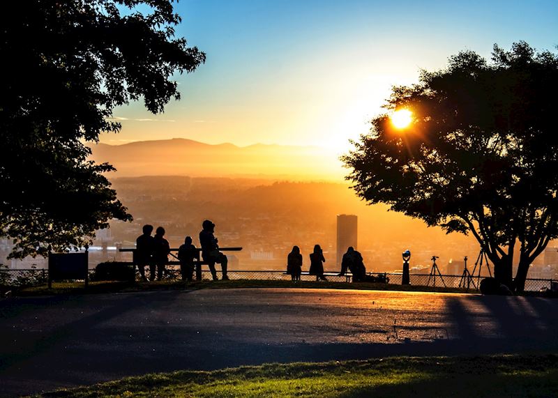 Viewing a Portland Oregon sunrise