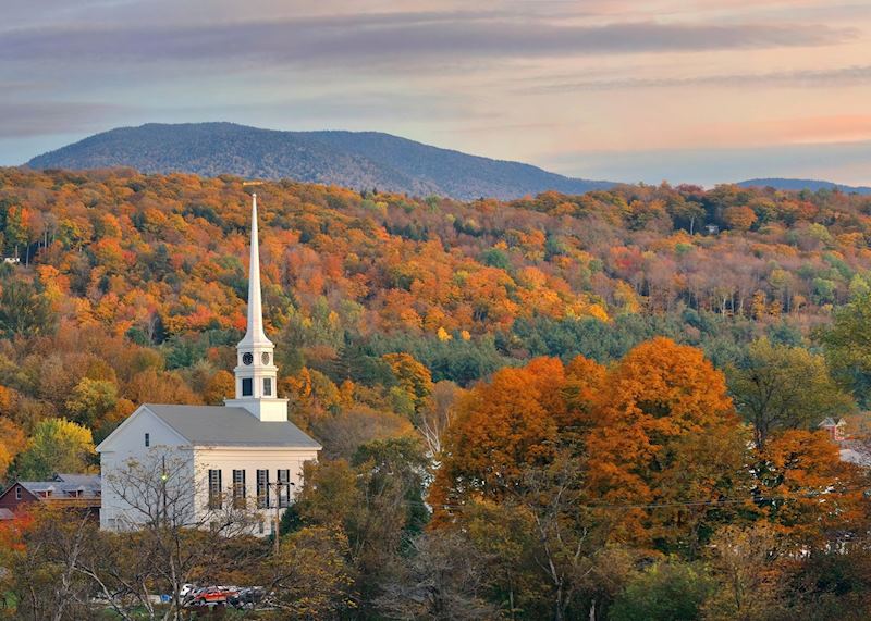 Vermont chapel in Autumn