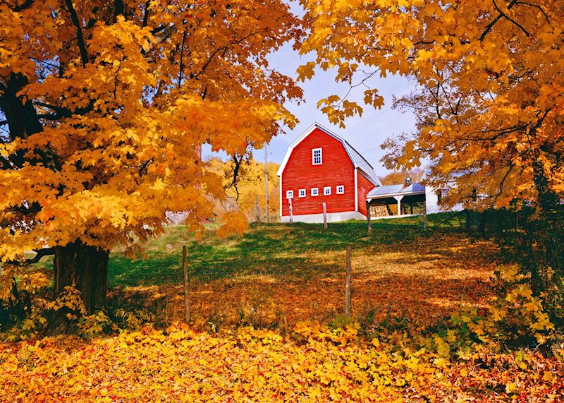 Vermont farm in autumn