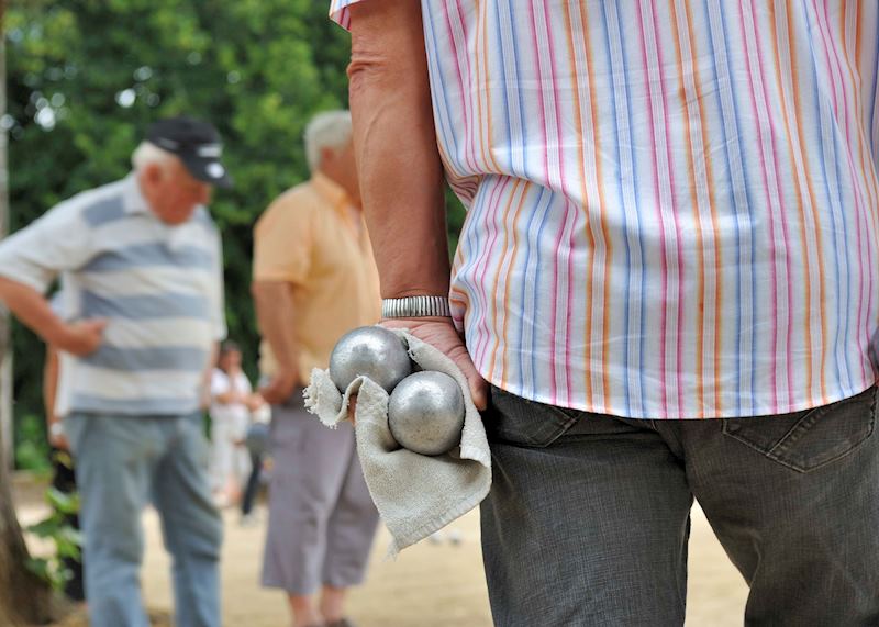 Locals playing pétanque, France