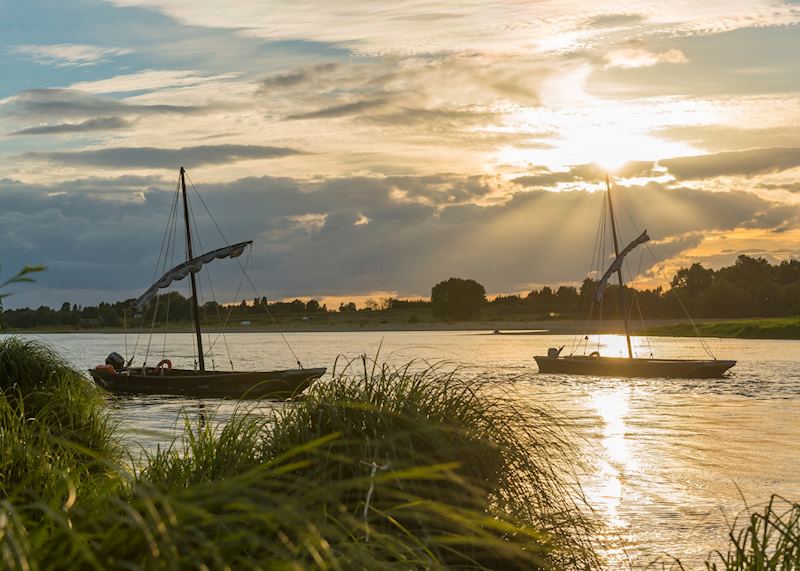 Boats on the Loire River, Amboise