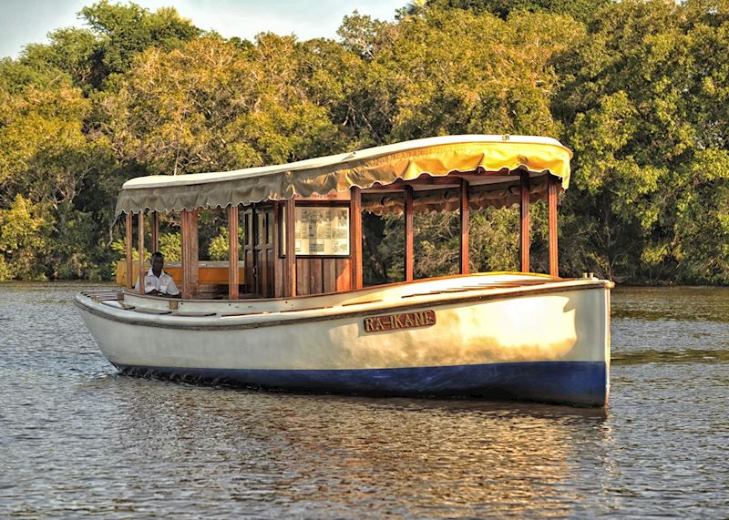 Ra-Ikane cruising on the Zambezi, Victoria Falls